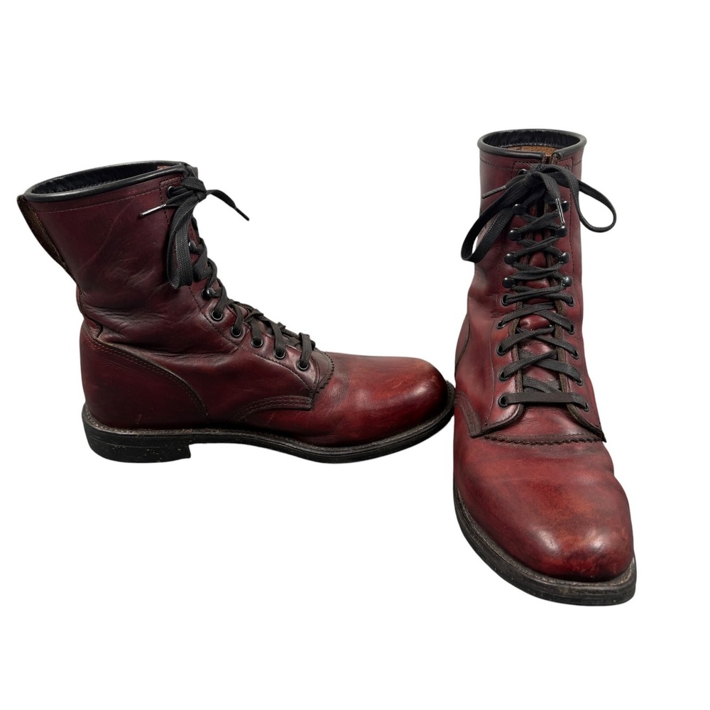 Chippewa 1901G21 Service Boots Men 11D Burgundy Kiltie Leather Vibram USA
